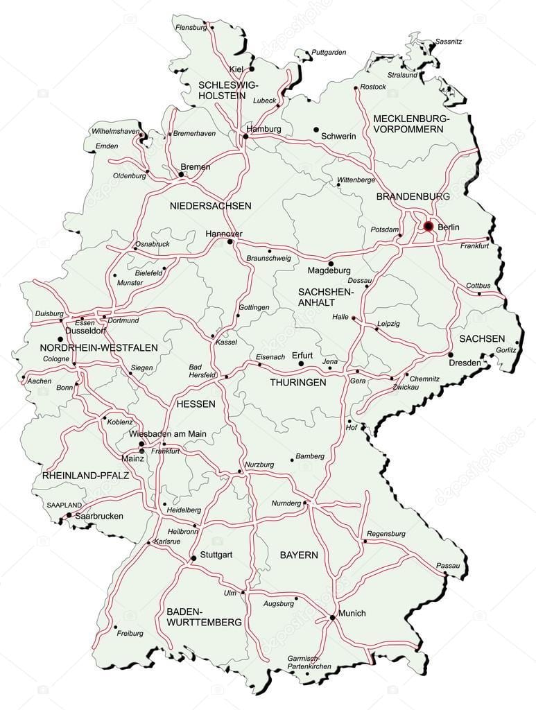 Duitsland autobahn kaart