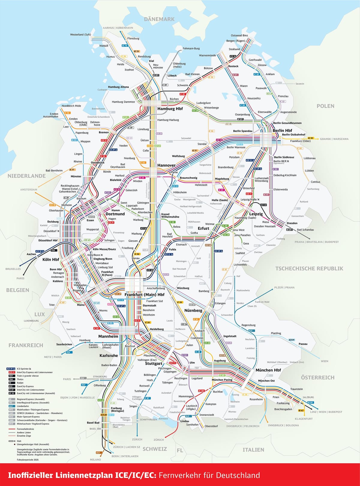 Duitsland spoor kaart bahn