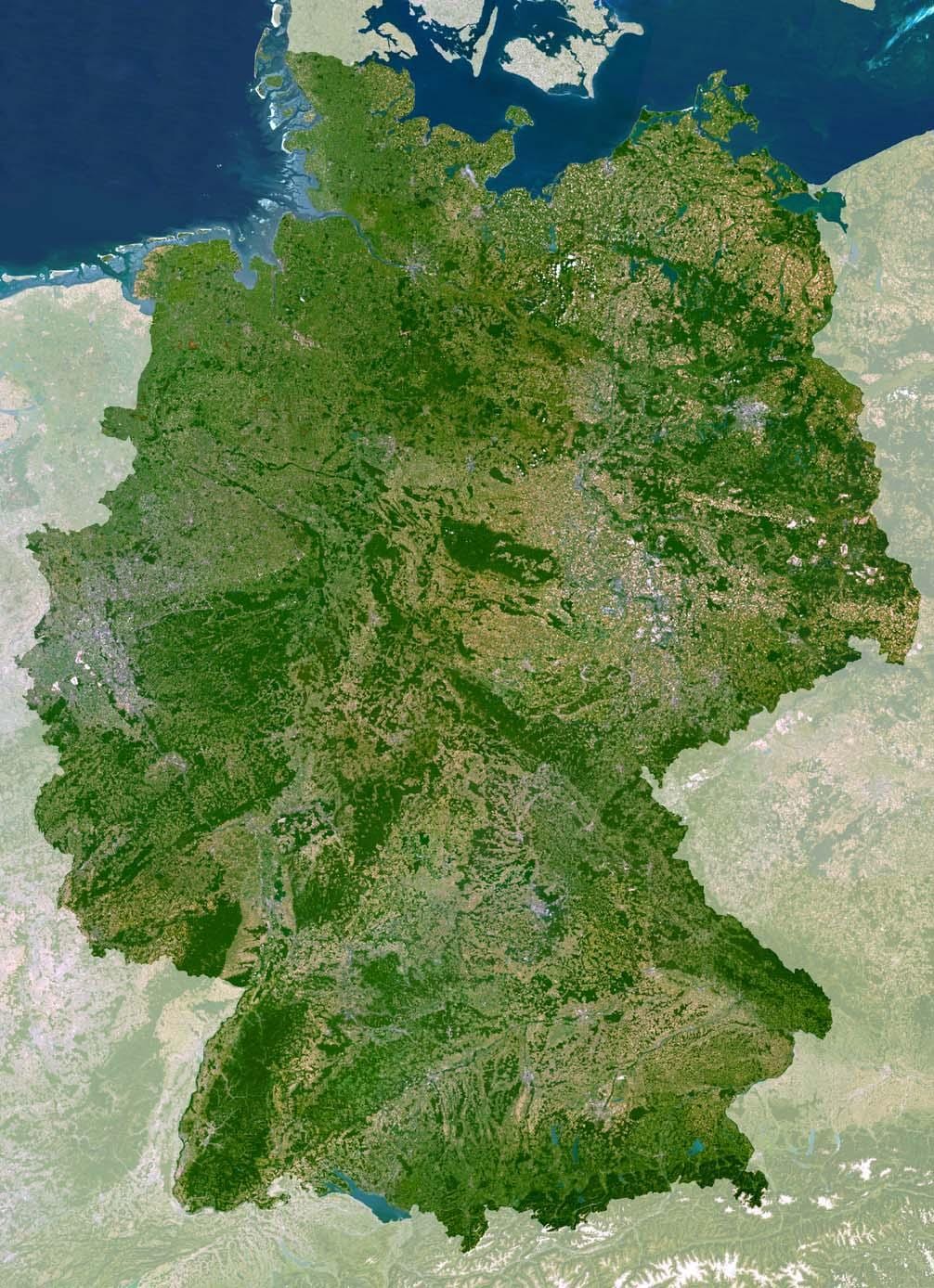 kaart van Duitsland satelliet
