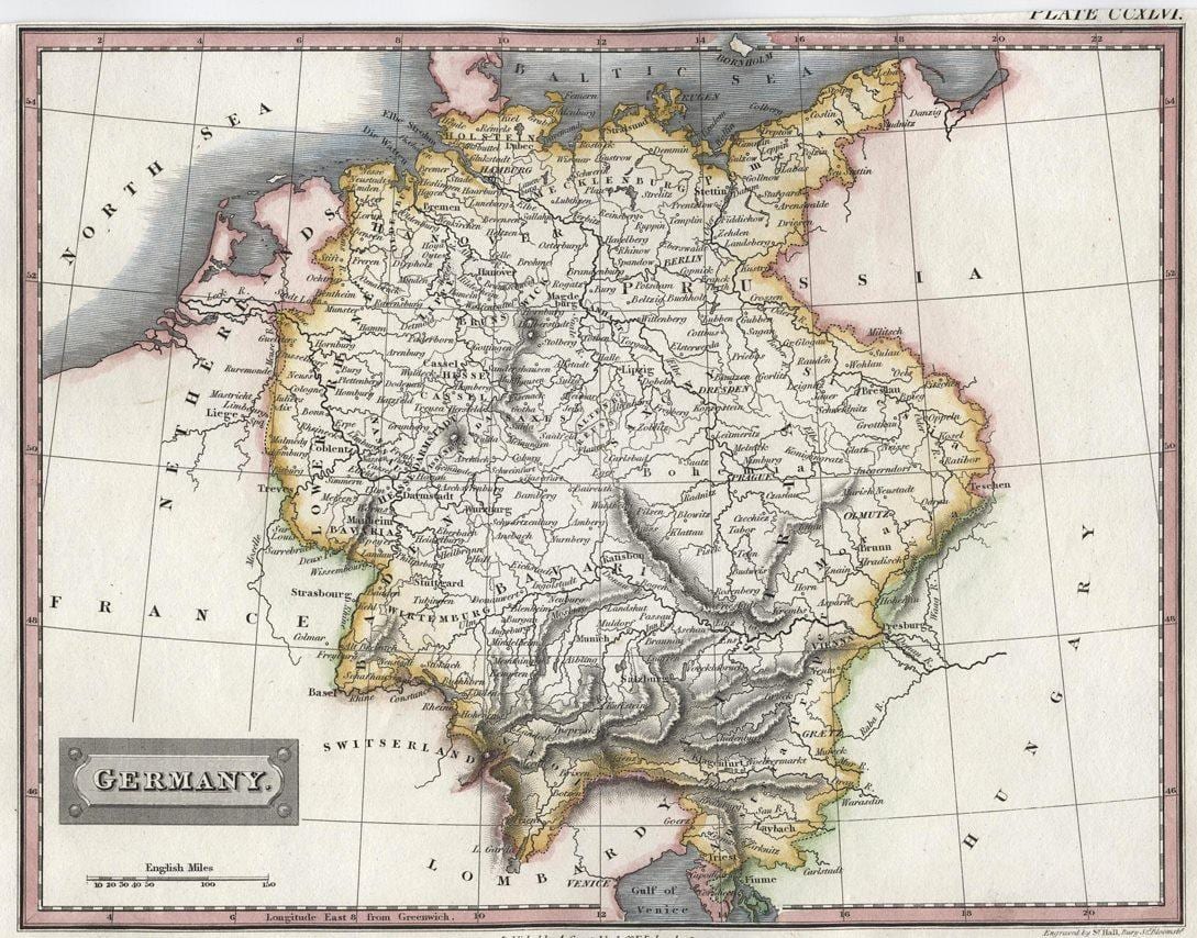 kaart van Duitsland oud