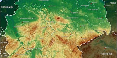 Kaart van Duitsland hoogte