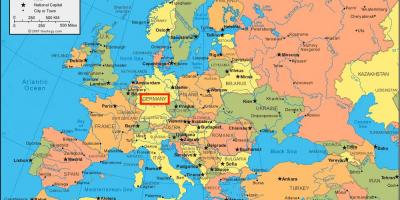 Kaart van Duitsland en europa
