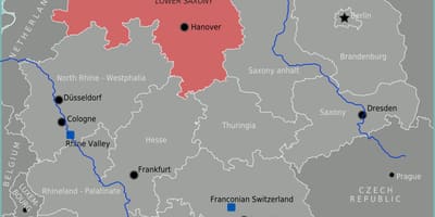 Kaart van Duitsland kust