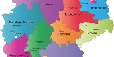 Kaart van Duitsland staat