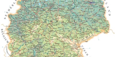 Label kaart van Duitsland