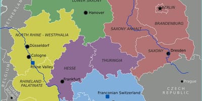 Duitsland op een kaart
